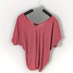 Kim & Cami Sequin Top Womans Plus Size M Rust‎ Short Sleeve